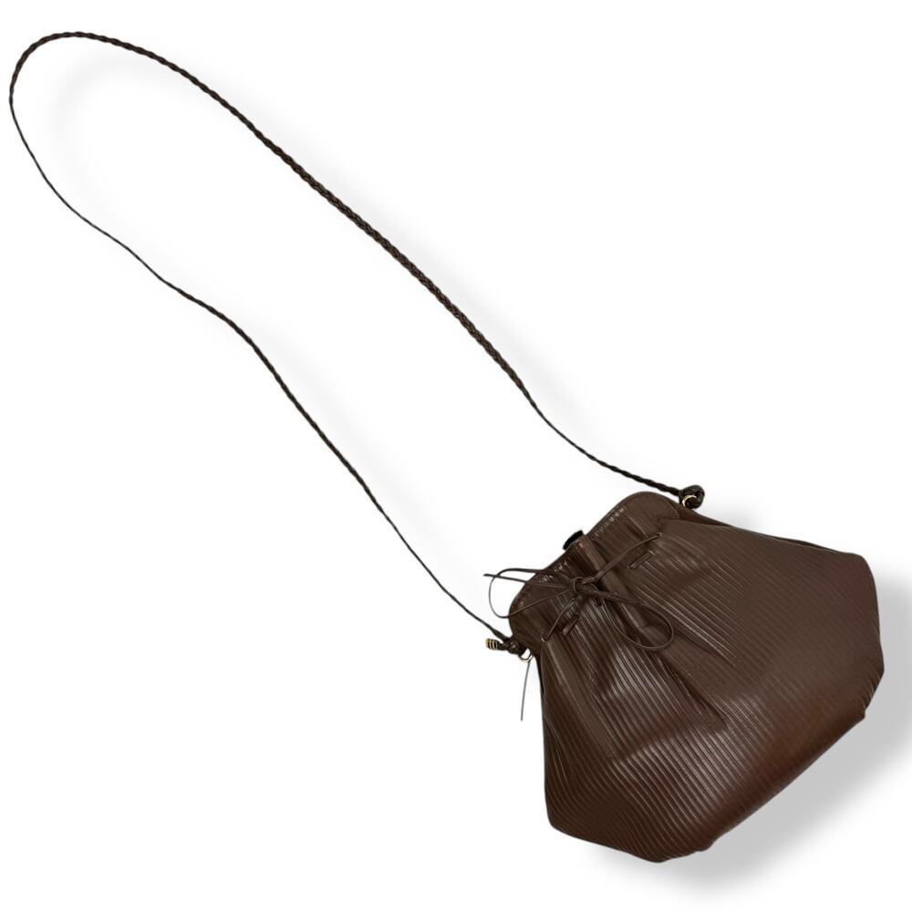 1960's kiss lock taupe striped leather mini purse by CORET MONTREAL CANADA - Picture 6 of 16